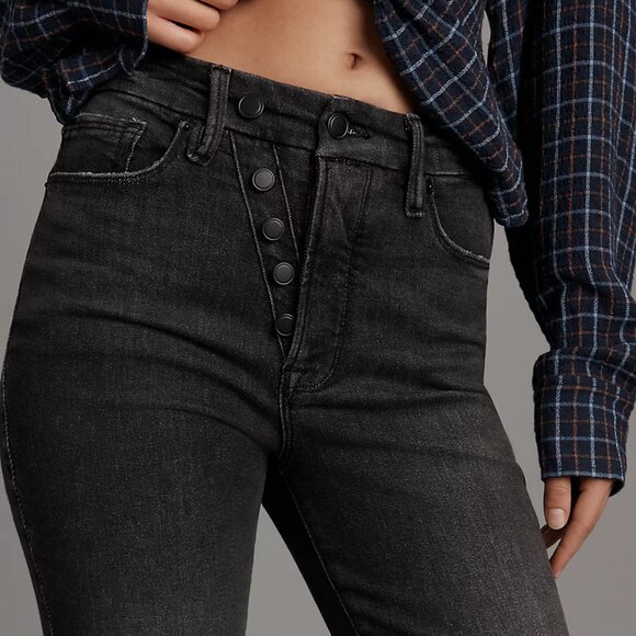 Good American Mid-Rise Crop Mini Bootcut Flare Jeans 4/27 - Picture 4 of 7